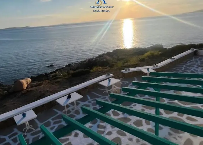 Mykonos Athanasia Seaview Oasis By The Port Apartamento
